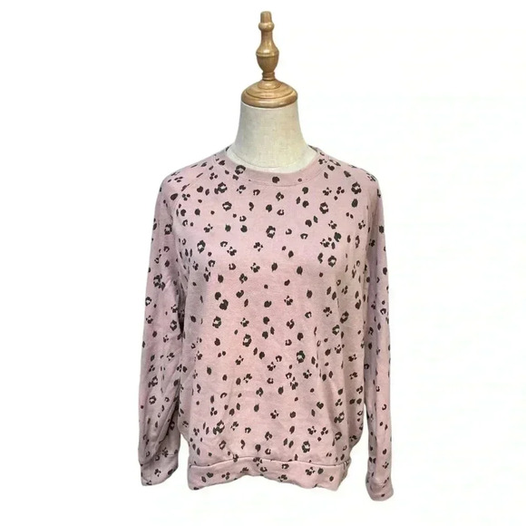 Sage Sweaters - Sage Collective Prink Animal Print Sweater Size M